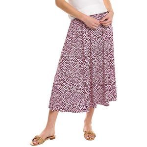 Draper James Pink and White Printed Midi Skirt
